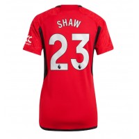 Manchester United Luke Shaw #23 Hemmatröja Kvinnor 2023-24 Korta ärmar